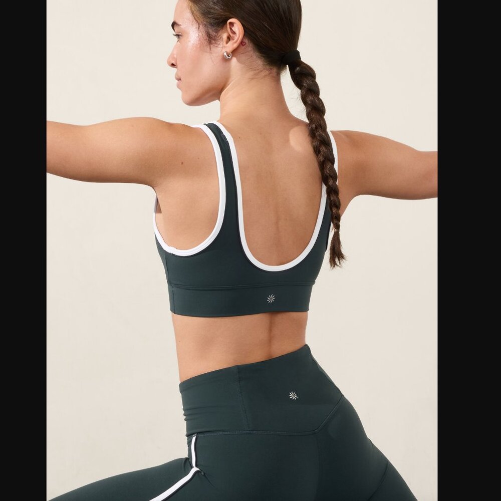Athleta Breathe Longline Piping Sports Bra A-C NWT - Picture 4 of 4